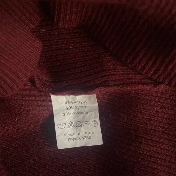 EUC - Petal & Pup - Lace Balloon Sleeve Knit, Burgundy Red - Picture 5 of 5